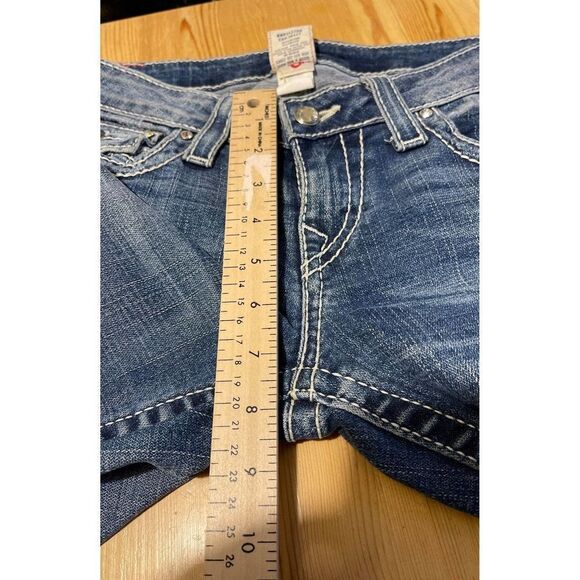 True Religion flare Disco Joey Big T Denim Women’s size 29 Made In USA Y2K 00’s - Picture 10 of 12